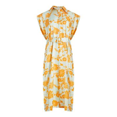 无袖印花衬衫裙CHENSHII