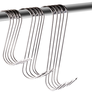 不锈钢肉钩挂腊肉钩子不锈钢S型挂肉勾子挂香肠烤鸡烤鸭猪钩家用