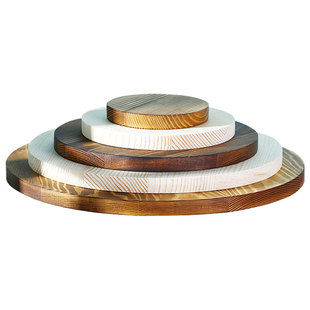 定制手工diy模型材料松木圆木片实木圆形桌面碳化木板摄影猫爬板