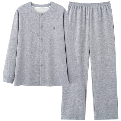 羊毛桑蚕丝睡衣男士秋冬新款保暖德绒青年男生家居服加厚长袖套装