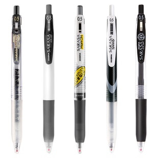 斑马中性笔合集JJ15黑笔日本学生用按动0.5黑色高颜值水笔SARASA考试刷题笔碳素笔芯JJ77旗日本ZEBRA舰店官网