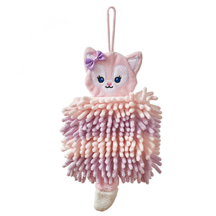 擦手巾挂式厨房雪尼尔球卫生间吸水加厚卡通可爱速干毛巾布擦手帕