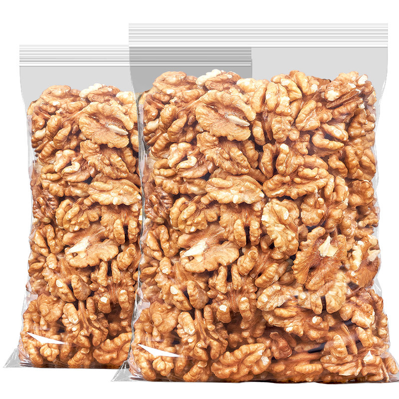 每果时光熟即食大核桃仁500g原味薄壳免剥纸皮核桃坚果仁休闲零食