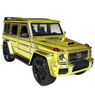电镀版大奔大G仿真合金属巴博斯g800越野车G63玩具车男孩汽车模型
