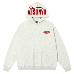 HandSeven美式潮牌连帽卫衣秋冬宽松休闲外套情侣款字母刺绣上衣
