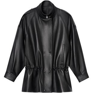 SALT.P可颜哑光羊皮革真皮衣外套夹克女2025秋季新款AC35309040