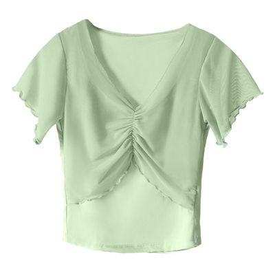 吉舞舞蹈服短袖上衣显瘦