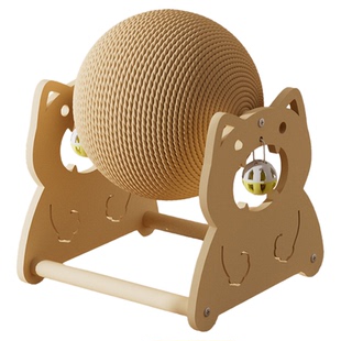 猫咪玩具猫抓板耐磨不掉屑自嗨解闷神器球猫爬架剑麻球猫抓球滚轮