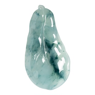 缅甸天然翡翠A货冰糯种飘花金枝玉叶吊坠男女款大业有成如意挂件