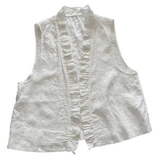 夏天外搭马甲女款薄款时髦洋气独特漂亮亚麻马夹新款2025爆款女士