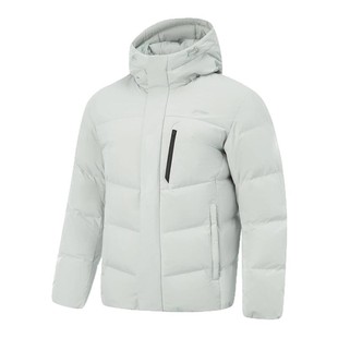 李宁连帽羽绒服男防泼水2025年冬季新款高蓬松度短款外套AYMV153