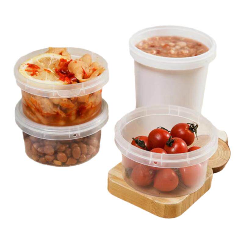圆形塑料密封防漏汤杯外卖甜品碗