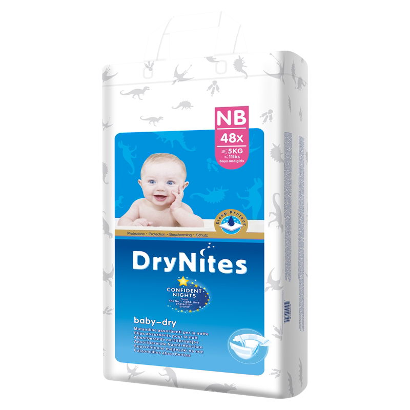 Drynites婴儿纸尿裤新生超薄透气
