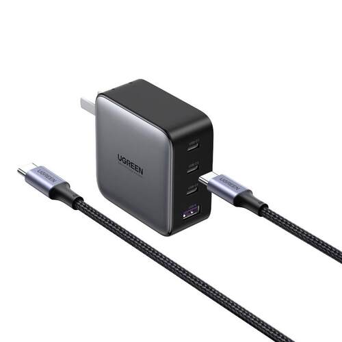 【国家3C认证】绿联100W氮化镓充电器多口PD快充适用iPhone17手机Macbook笔记本16手机Typec四口USB充电插头