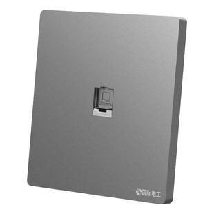 86型6六类网络网线插座5超五类电脑网口空白面板带光纤hdmi出线孔