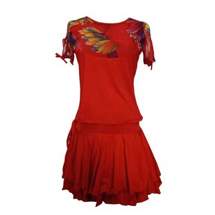 广场舞服装新款绣花短袖舞蹈上衣裙子套装跳舞练习运动服演出衣服