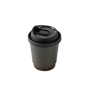 一次性高级感咖啡纸杯带盖冷热饮杯外带加厚网红奶茶店专用打包杯