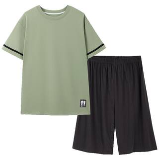 英博伦2026新款青少年短袖睡衣夏季薄款纯棉男大童男生外出家居服