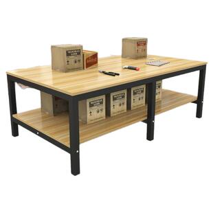 工作台裁剪双层快递打包台车间包装台电子厂流水线操作服装检验台