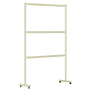 家用落地式衣帽架中古风三层升降卧室挂衣架可移动收纳衣服神器