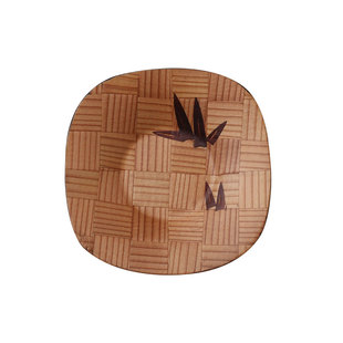 日本製 中古限定 桜皮细工茶托杯托 日式侘寂杯垫寿司碟茶点盘子