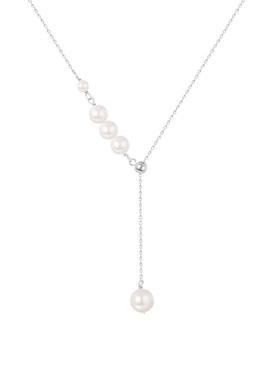 S999纯银流苏珍珠项链女