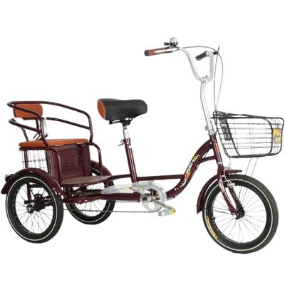 新款雅士弟中老年人力三轮车自行车老人脚蹬脚踩休闲代步车成人车