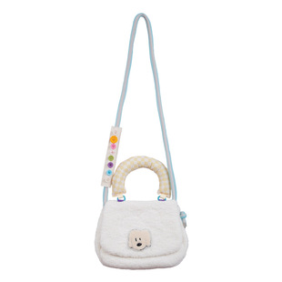 若素良品秋冬女可爱单肩斜挎手提毛绒小包通勤手机零钱卡通包百搭