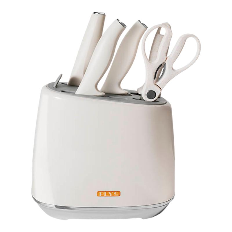 白色德国刀具婴儿辅食厨房套装不锈钢组合菜刀家用切菜板砧板刀架