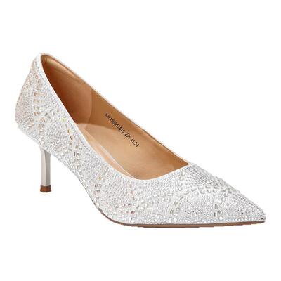 千百度尖头细跟高跟水钻满钻女鞋