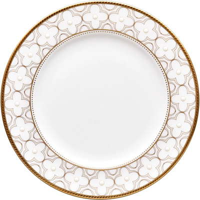 Noritake则武四叶草花纹点心盘