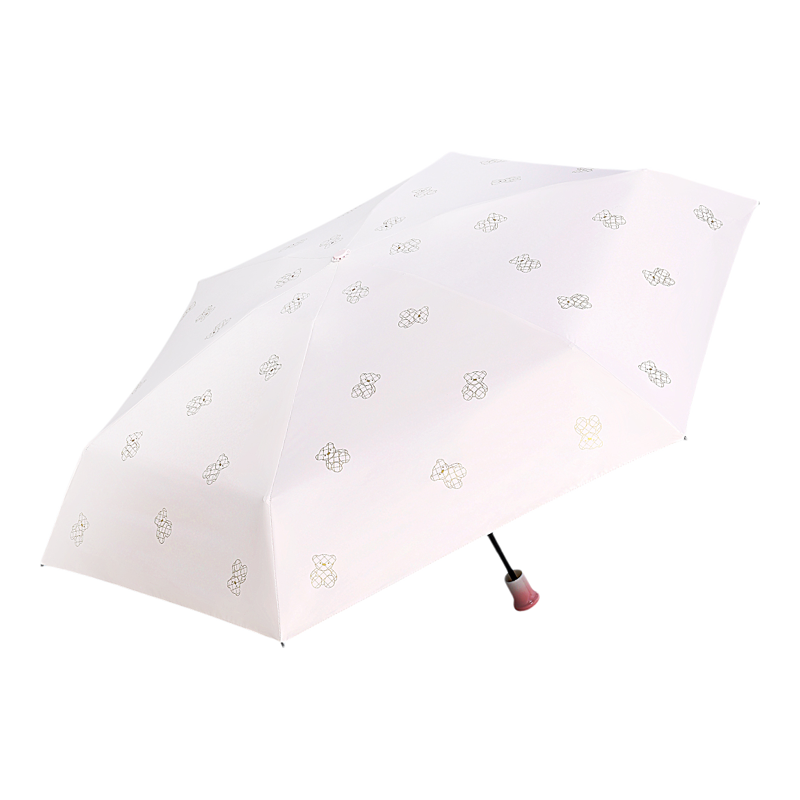 骆驼五折遮阳伞超强防晒防紫外线女小巧便携折叠晴雨两用太阳伞