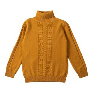 {清仓}恒源祥男童针织衫高领毛衣女童中大童羊绒衫儿童打底线秋冬