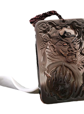 一生一石天然黑曜石时尚吊坠项链