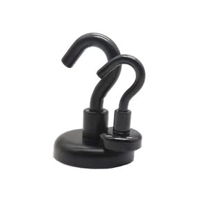 彩色磁铁挂钩黑色漆强磁挂钩超强力磁吸挂钩磁钩免打孔冰箱磁挂钩