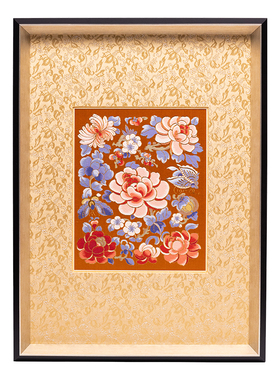 新中式装饰画百花盛开挂画礼盒