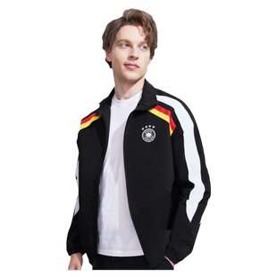 【官方正版】德国国家队 | 黑白拼条红黄运动开衫梭织夹克外套