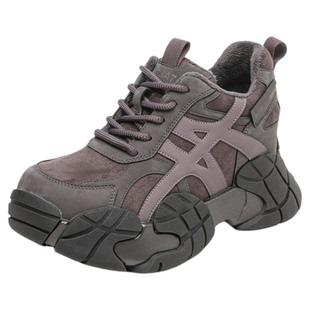 星期六鞋子小个子内增高老爹鞋女款2025新款冬季加绒保暖运动女鞋