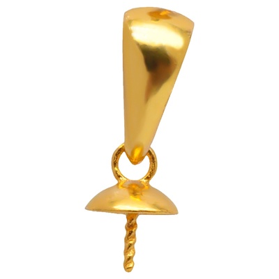 语瑶通用18k金半孔吊坠扣头空托