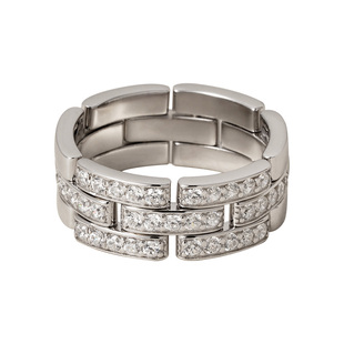 素图链条戒指925银简约气质百搭爆闪食指戒轻奢小众高级感指环女