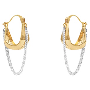 「感觉至上」小众设计金色耳环蚊香盘耳夹无耳洞时尚流苏耳扣耳钉