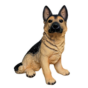 创意公狗仿真狗大号狼狗假狗牧羊犬摆件德牧装饰品看家狗桌面模型