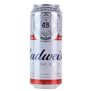 进口百威啤酒500ml*24罐Budweiser拉格黄啤酒整箱清仓