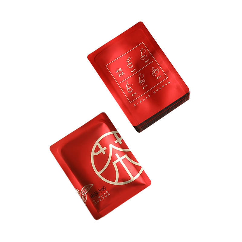 山河图茶字烫金通用款饼干茶福鼎白茶陈皮白茶小泡袋饼干茶小泡袋