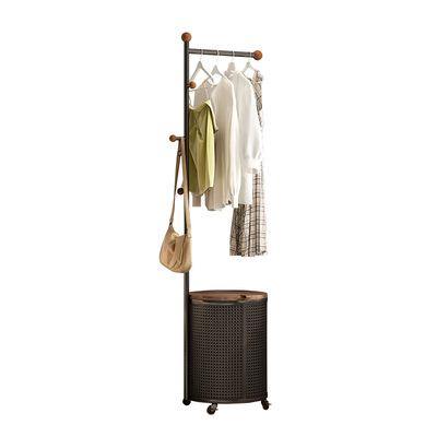 速立普奶油风卧室多功能落地衣架