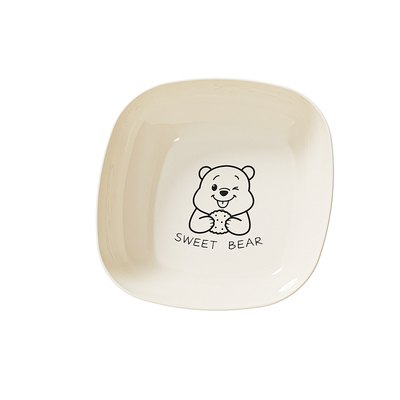 新款可洗碗机塑料吐骨碟家用餐桌垃圾残渣盘加厚食品级水果小吃碟