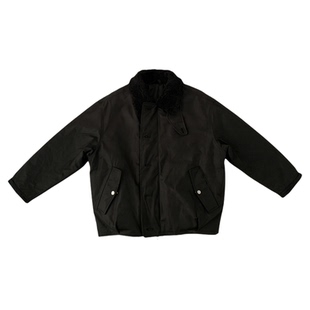 INKNOTS美式复古羊羔绒内里夹克男女chenafit短宽棉衣毛领外套潮