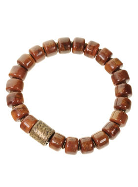 曲尾花原创民族风牛骨情侣手串