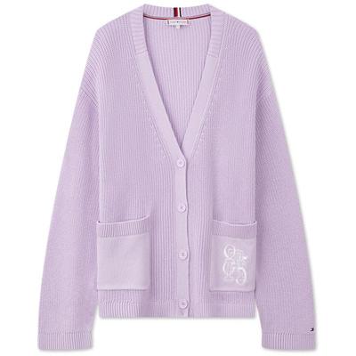 Tommy女装纯棉刺绣宽松针织开衫