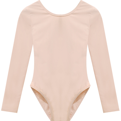 儿童舞蹈打底衣肉色连体演出服
